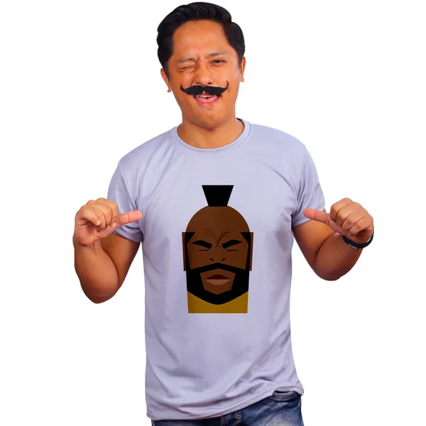 Grey_Mr_T_Art_Quick-Dri_T-Shirt_For_Men