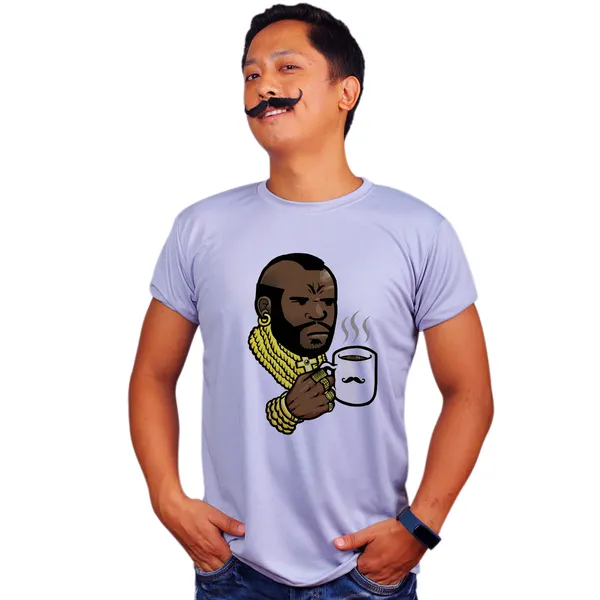Grey_Mr_T_With_Tea_160_GSM_Quick-Dri_T-Shirt_For_Men