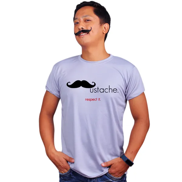 Grey_Mustache_Respect_It_Quick-Dri_T-Shirt_For_Men