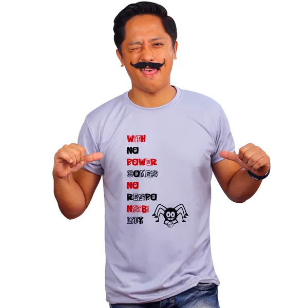 Grey_No_Responsiblility_Quick-Dri_T-Shirt_For_Men