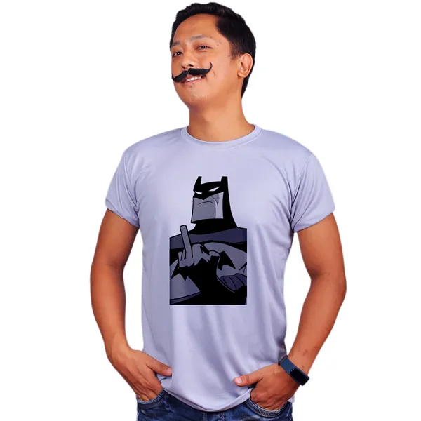 Grey_Batman_Says_F_U_Quick-Dri_T-Shirt_For_Men