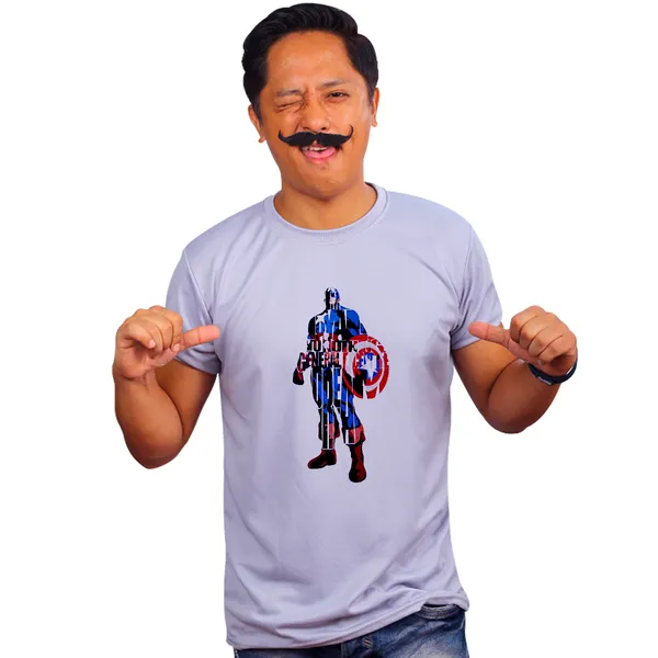 Grey_Captain_America_I'M_Loyal_To_Nothing_General_Except_The_Dream_160_GSM_Quick-Dri_T-Shirt_For_Men