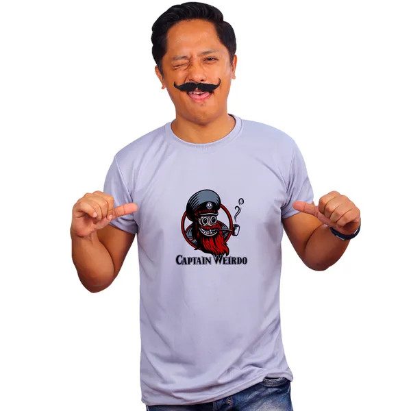 Grey_Captain_Weirdo_Quick-Dri_T-Shirt_For_Men