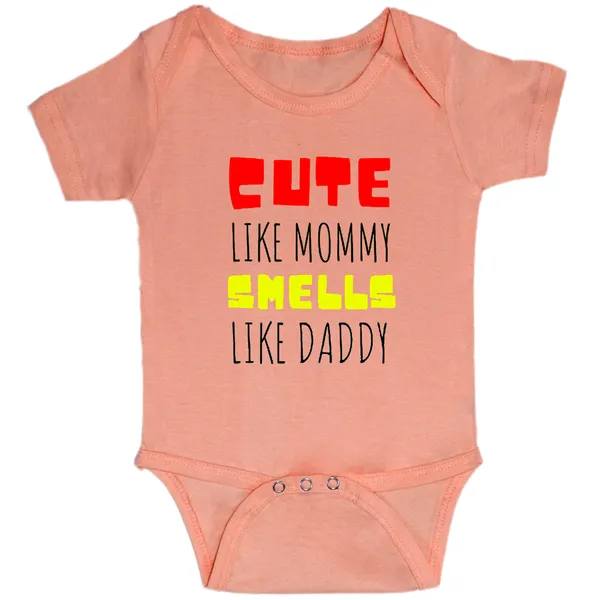 Peach_Cute_Like_Mommy_Smells_Like_Daddy_Cotton_Romper_For_6_To_12_Months