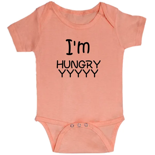 Peach_Im_Hungry_Cotton_Romper_For_6_To_12_Months