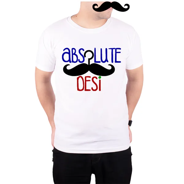 White_Absolute_Desi_160_GSM_Quick-Dri_T-Shirt_For_Men