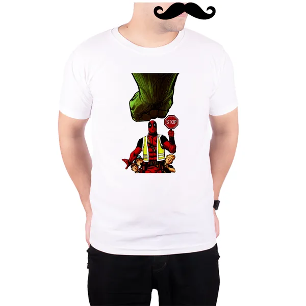 White_Deadpool_Stops_Hulk__Quick-Dri_T-Shirt_For_Men