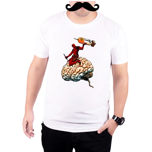 White_Deadpool_Wade_Wilson__Quick-Dri_T-Shirt_For_Men