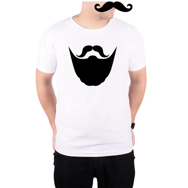 White_Desi_Beard__Quick-Dri_T-Shirt_For_Men