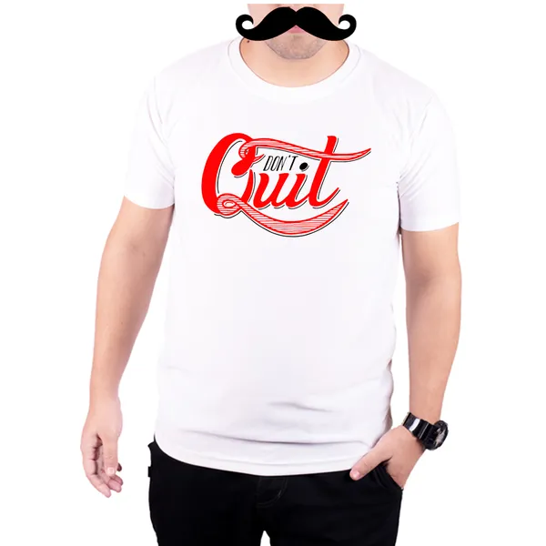 White_Dont_Quit_160_GSM_Quick-Dri_T-Shirt_For_Men