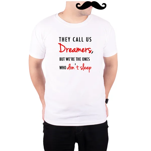 White_Dreamers_Dont_Sleep__Quick-Dri_T-Shirt_For_Men