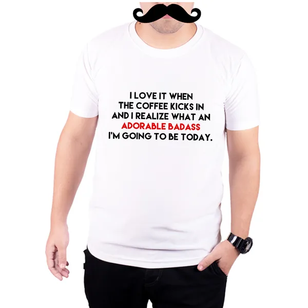 White_Adorable_Badass__Quick-Dri_T-Shirt_For_Men