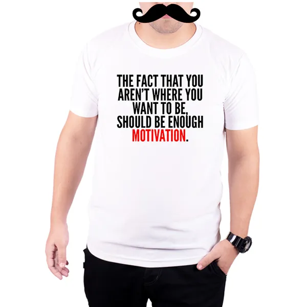 White_Enough_Motivation_160_GSM_Quick-Dri_T-Shirt_For_Men