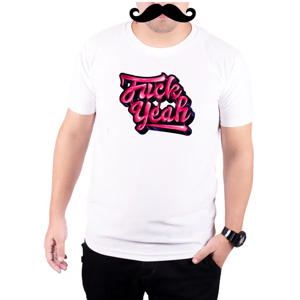 White_F_Yeah__Quick-Dri_T-Shirt_For_Men