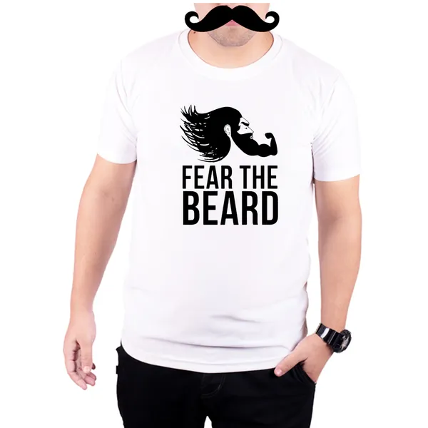 White_Fear_The_Beard__Quick-Dri_T-Shirt_For_Men