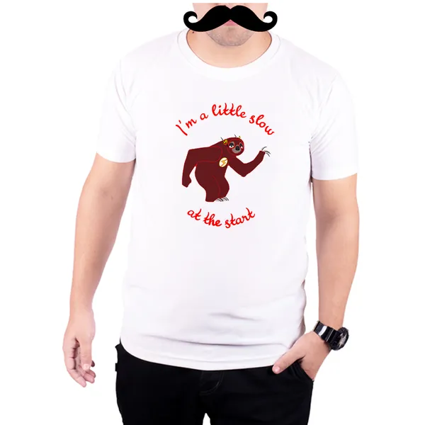 White_Flash_Zootopia_Im_Alittle_Slow_At_The_Start__Quick-Dri_T-Shirt_For_Men