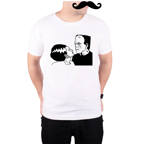 White_Frankenstein_And_His_Bride_Wedding__Quick-Dri_T-Shirt_For_Men
