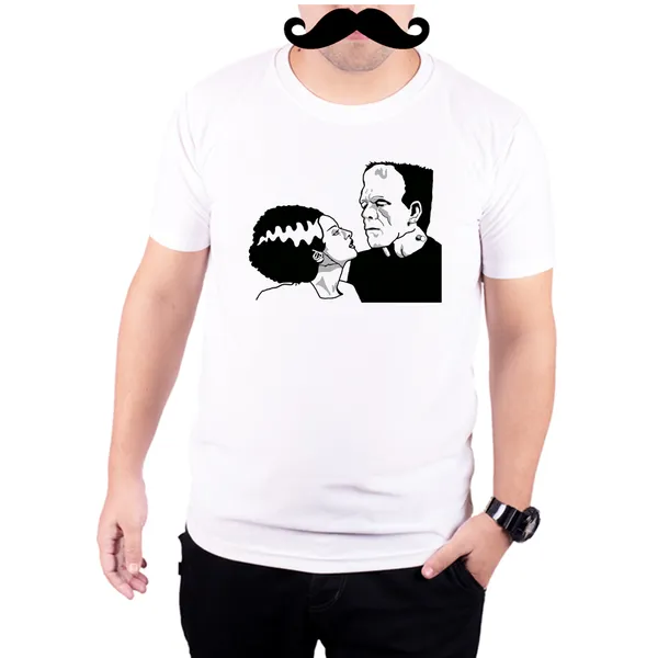 White_Frankenstein_And_His_Bride_Wedding__Quick-Dri_T-Shirt_For_Men