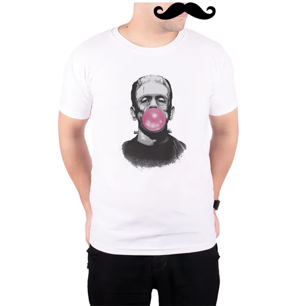 White_Frankenstein_Bubblegum__Quick-Dri_T-Shirt_For_Men
