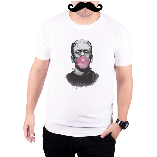White_Frankenstein_Bubblegum__Quick-Dri_T-Shirt_For_Men