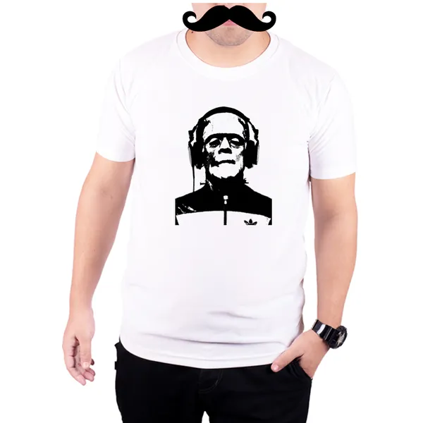 White_Frankie_Frankenstein_Music__Quick-Dri_T-Shirt_For_Men