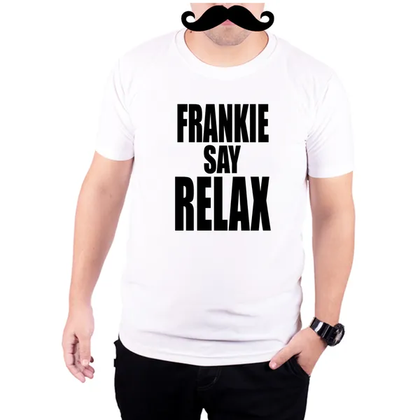 White_Frankie_Say_Relax_Friends__Quick-Dri_T-Shirt_For_Men