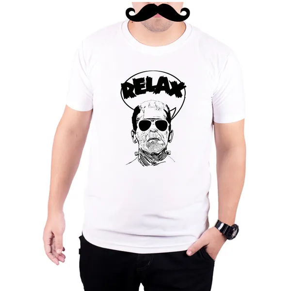 White_Frankiestein_Say_Relax__Quick-Dri_T-Shirt_For_Men