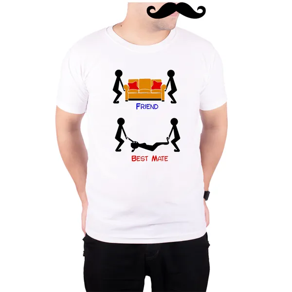 White_Friend_Vs_Best_Friend__Quick-Dri_T-Shirt_For_Men
