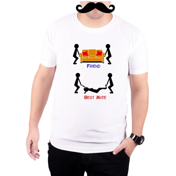 White_Friend_Vs_Best_Friend__Quick-Dri_T-Shirt_For_Men