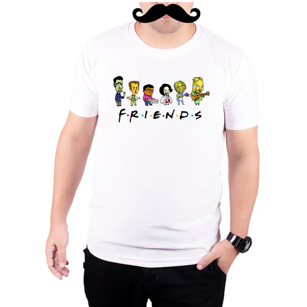 White_Friends_Funny_Artwork__Quick-Dri_T-Shirt_For_Men