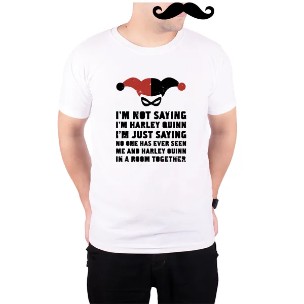 White_Am_I_Harley_Quinn__Quick-Dri_T-Shirt_For_Men