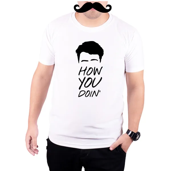 White_Friends_Joye_How_You_Doin_160_GSM_Quick-Dri_T-Shirt_For_Men