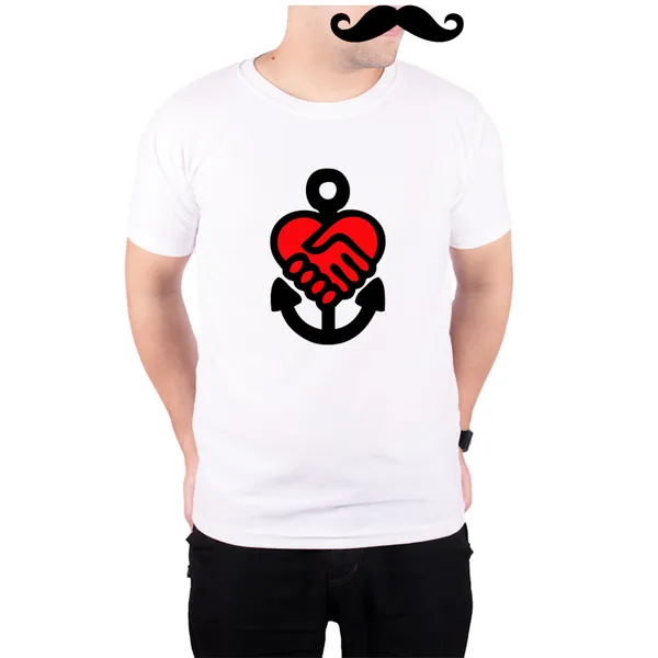 White_Anchor_Of_Friendship__Quick-Dri_T-Shirt_For_Men