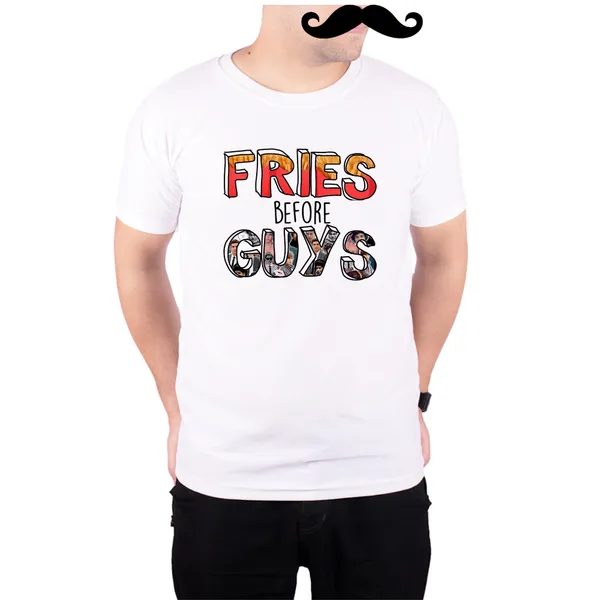 White_Fries_Before_Guys__Quick-Dri_T-Shirt_For_Men