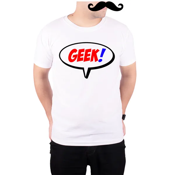 White_Geek_Bubble_Red_And_Blue__Quick-Dri_T-Shirt_For_Men