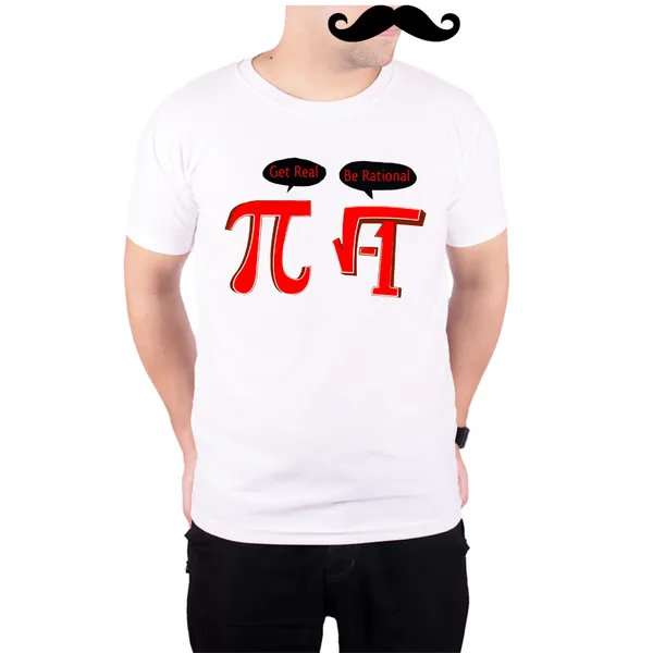 White_Get_Real_Be_Rational__Quick-Dri_T-Shirt_For_Men