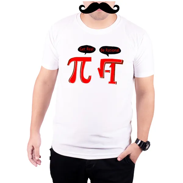 White_Get_Real_Be_Rational__Quick-Dri_T-Shirt_For_Men