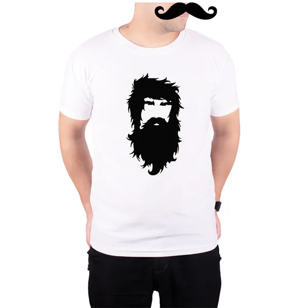 White_Grizzly_Beard__Quick-Dri_T-Shirt_For_Men