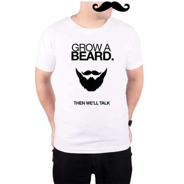 White_Grow_A_Beard__Quick-Dri_T-Shirt_For_Men