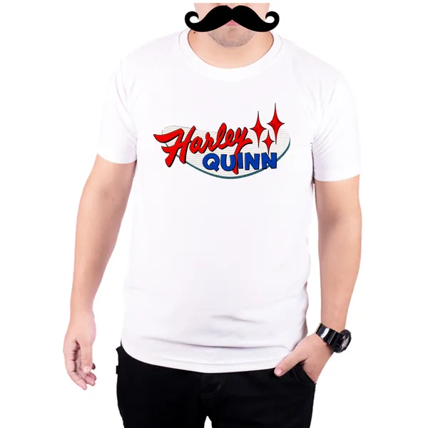 White_Harley_Quinn_Logo__Quick-Dri_T-Shirt_For_Men