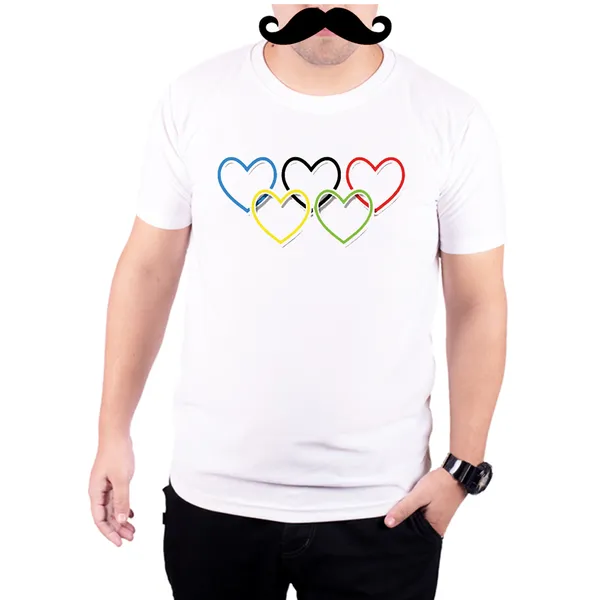 White_Heart_Olympics__Quick-Dri_T-Shirt_For_Men