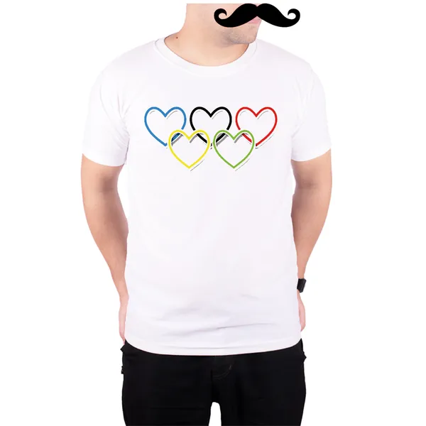 White_Heart_Olympics__Quick-Dri_T-Shirt_For_Men