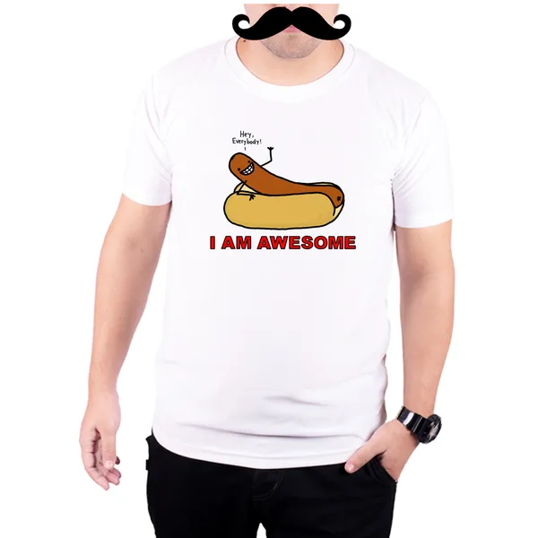White_I_Am_Awesome__Quick-Dri_T-Shirt_For_Men