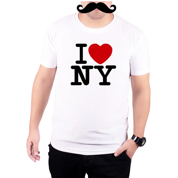 White_I_Love_New_York_160_GSM_Quick-Dri_T-Shirt_For_Men