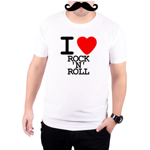 White_I_Love_Rock_And_Roll__Quick-Dri_T-Shirt_For_Men