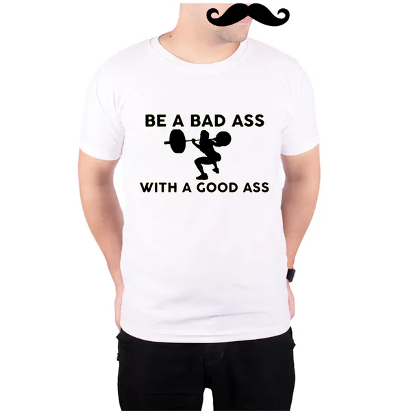 White_Bad_Ass_With_Good_Ass_Black_And__Quick-Dri_T-Shirt_For_Men