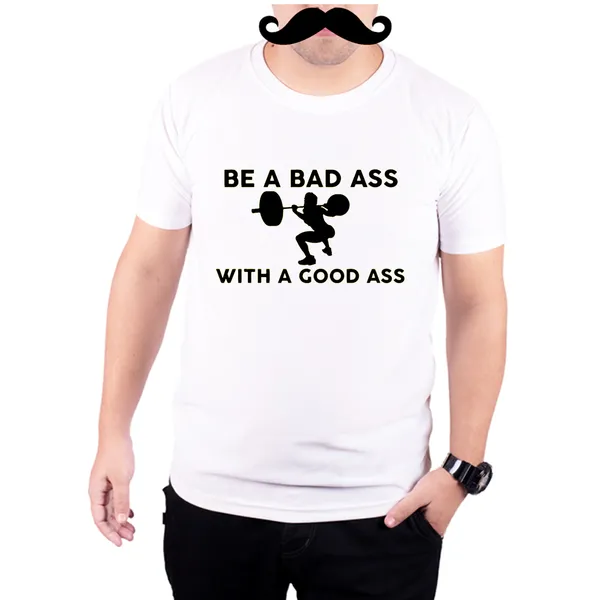 White_Bad_Ass_With_Good_Ass_Black_And__Quick-Dri_T-Shirt_For_Men