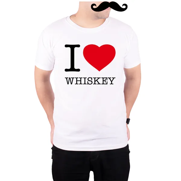 White_I_Love_Whiskey__Quick-Dri_T-Shirt_For_Men