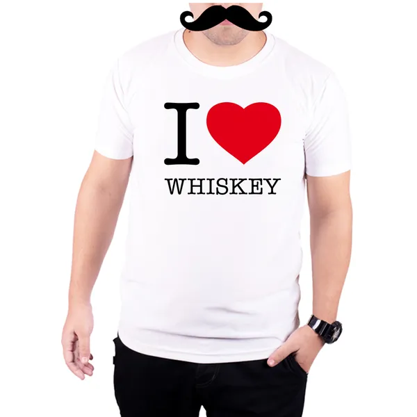 White_I_Love_Whiskey__Quick-Dri_T-Shirt_For_Men