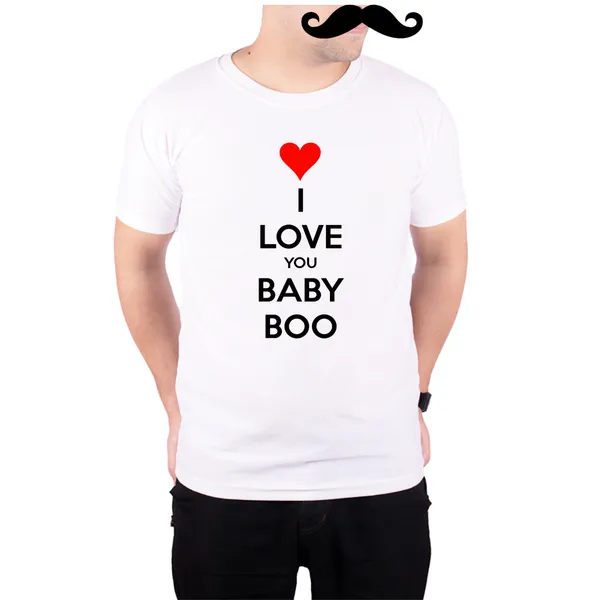 White_I_Love_You_Baby_Boo__Quick-Dri_T-Shirt_For_Men